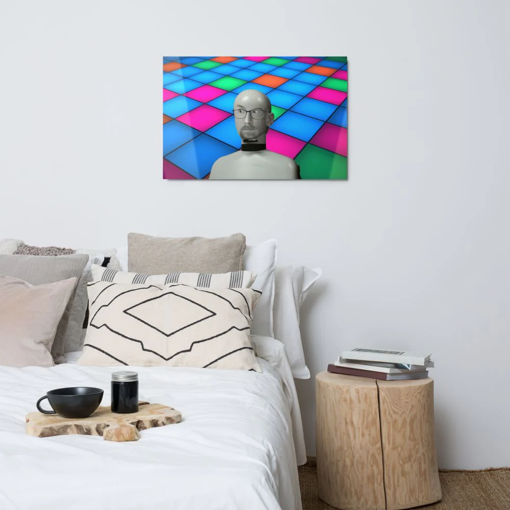 5128 Concerned Resolve Face In A Confusing Place - Glossy Metal Print - Image 2
