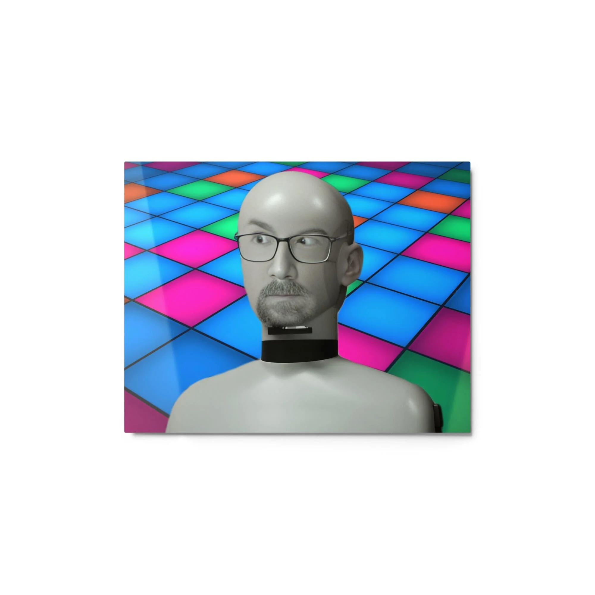 5128 Concerned Resolve Face In A Confusing Place - Glossy Metal Print - Image 6