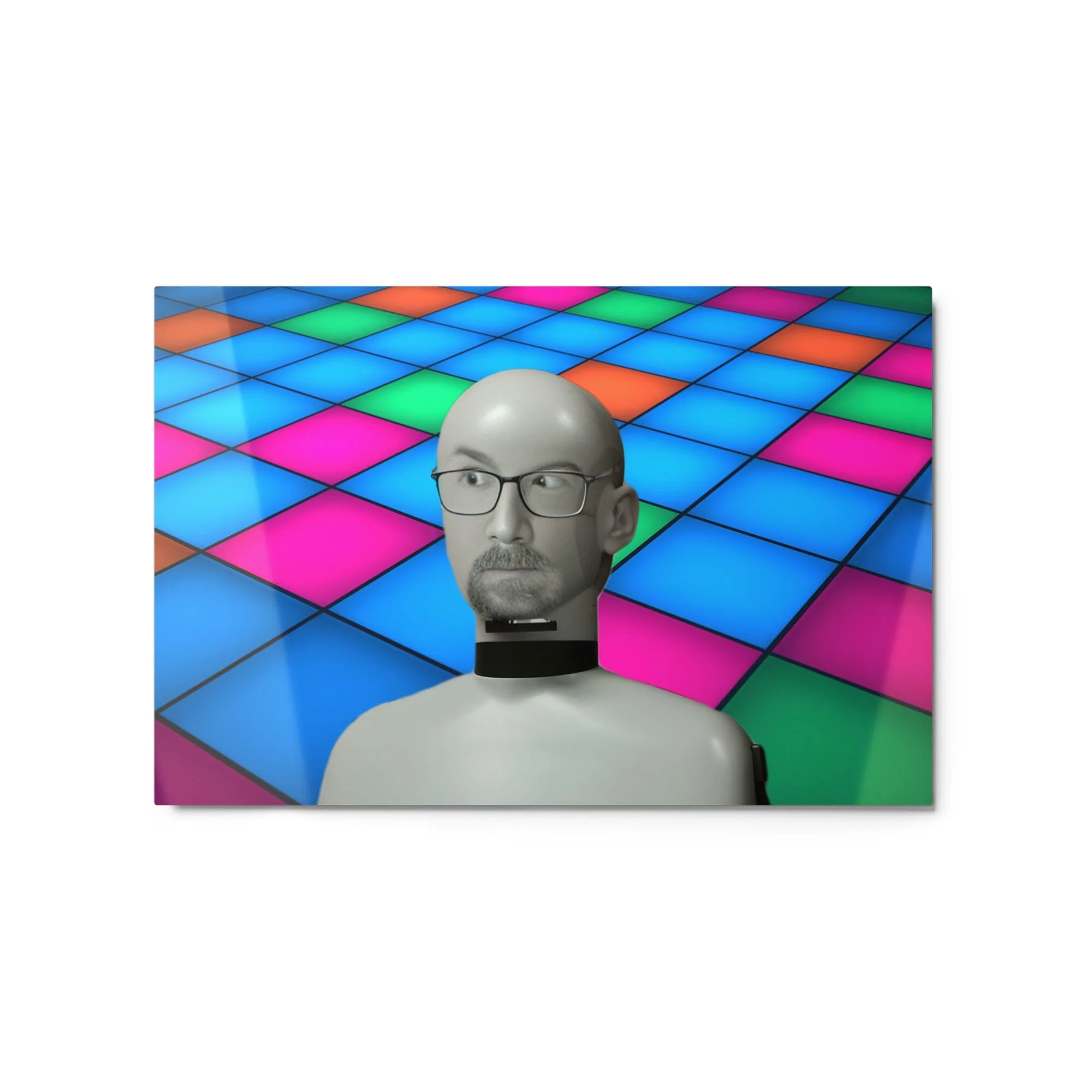 5128 Concerned Resolve Face In A Confusing Place - Glossy Metal Print - Image 9