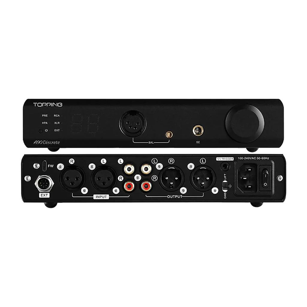 Topping A90 Discrete Balanced Headphone Amplifier & Pre-Amplifier - Open Box - Image 4